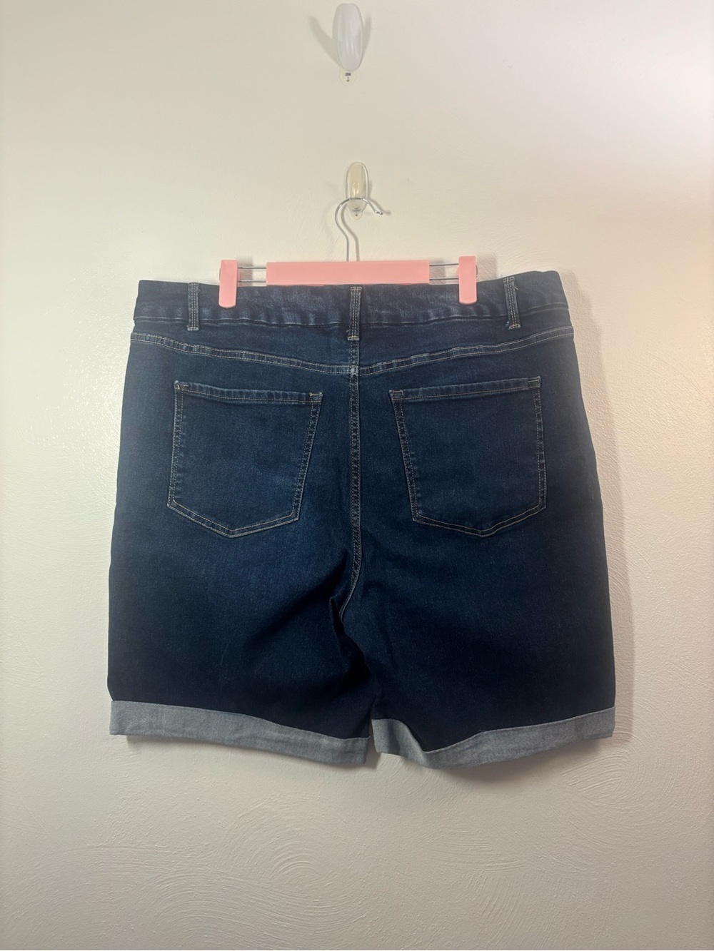 Terra & Sky Dark Blue Bermuda Denim Shorts Size 18W - Picture 2 of 7